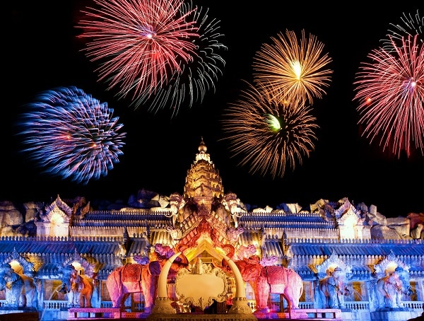 elephant parade in Thailand