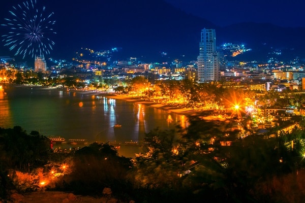 patong at nightime from above