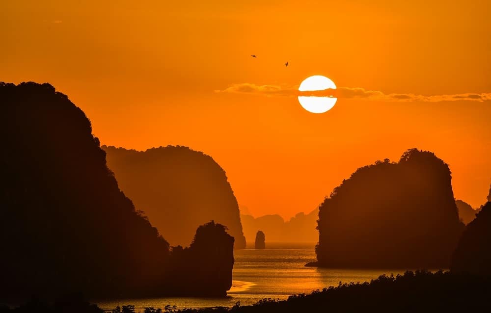 Sunset at Phang Nga Bay