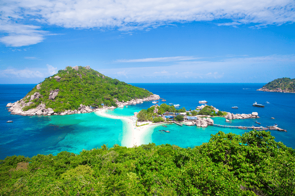 an aerial view of the fabulous koh tao islands