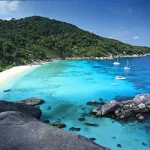 The Similan Islands in Phuket as seen from the shoreline