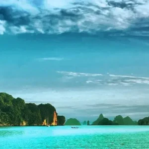 Scenic coastal landscape with dramatic cliffs