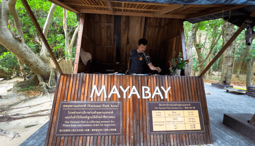 Show casing National Park Fees rated of the Maya Bay