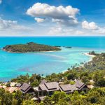 panoramic aerial view of koh samui island thailand